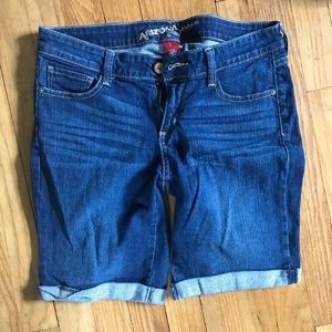 capri jean shorts